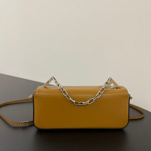 FendiI MINI FIRST SIGHT 23 BAG IN COPPER BROWN CALFSKIN WITH SILVER HARDWARE