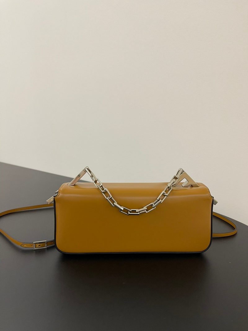 FendiI MINI FIRST SIGHT 23 BAG IN COPPER BROWN CALFSKIN WITH SILVER HARDWARE