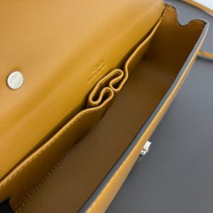 FendiI MINI FIRST SIGHT 23 BAG IN COPPER BROWN CALFSKIN WITH SILVER HARDWARE