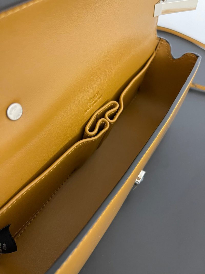 FendiI MINI FIRST SIGHT 23 BAG IN COPPER BROWN CALFSKIN WITH SILVER HARDWARE