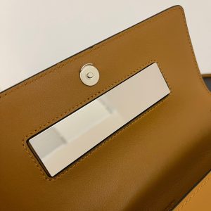 FendiI MINI FIRST SIGHT 23 BAG IN COPPER BROWN CALFSKIN WITH SILVER HARDWARE