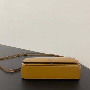 FendiI MINI FIRST SIGHT 23 BAG IN COPPER BROWN CALFSKIN WITH SILVER HARDWARE