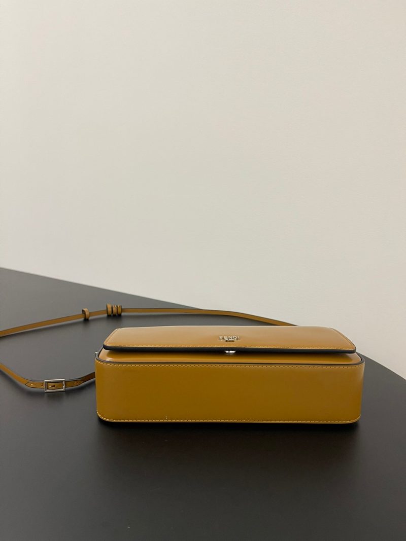 FendiI MINI FIRST SIGHT 23 BAG IN COPPER BROWN CALFSKIN WITH SILVER HARDWARE