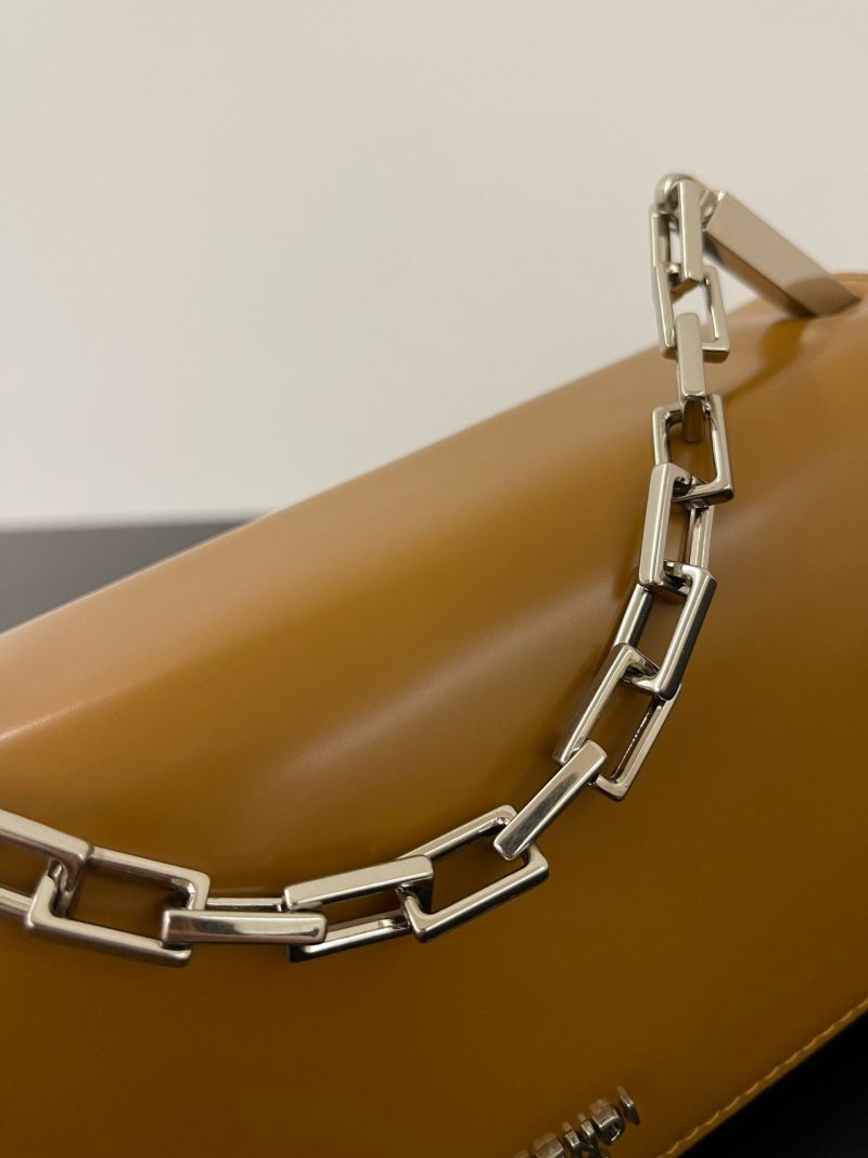 FendiI MINI FIRST SIGHT 23 BAG IN COPPER BROWN CALFSKIN WITH SILVER HARDWARE