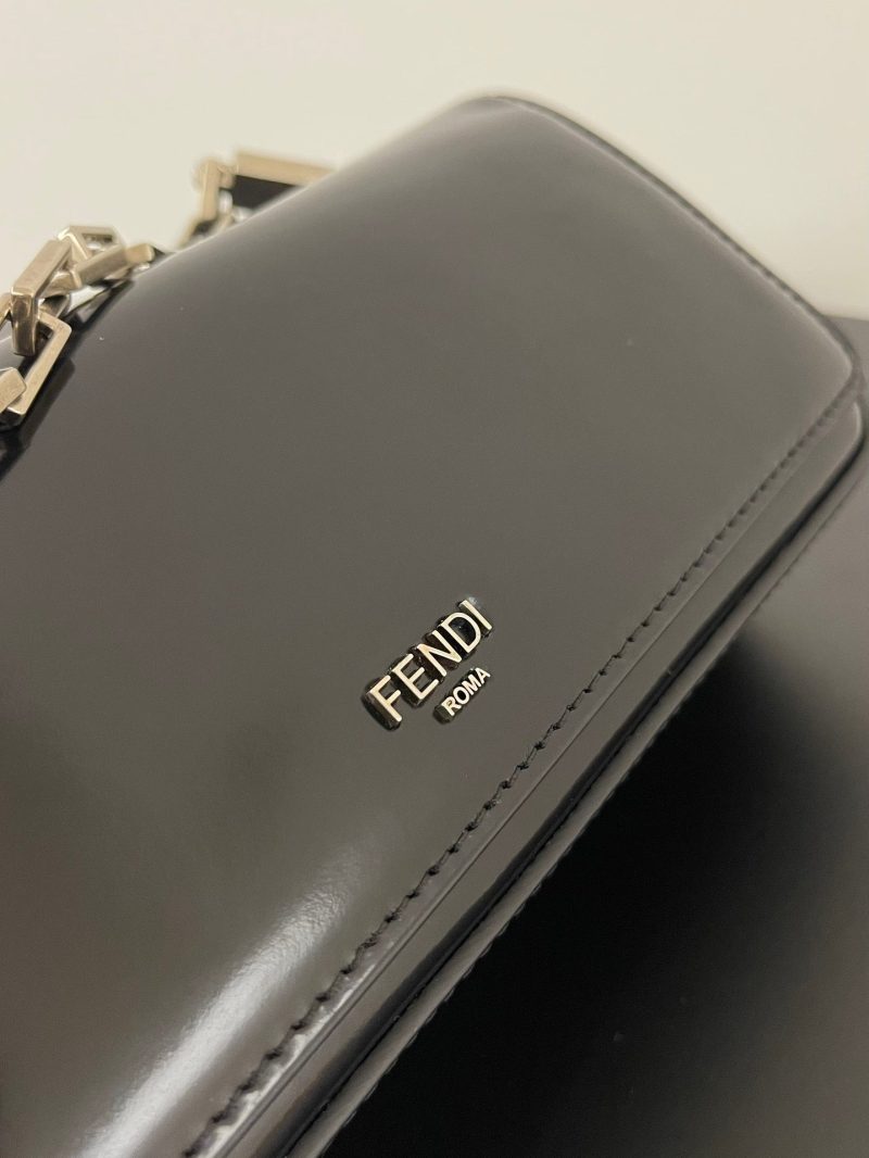 FendiI MINI FIRST SIGHT 23 BAG IN BLACK CALFSKIN WITH SILVER HARDWARE