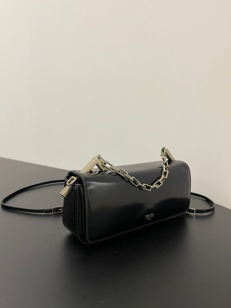 FendiI MINI FIRST SIGHT 23 BAG IN BLACK CALFSKIN WITH SILVER HARDWARE