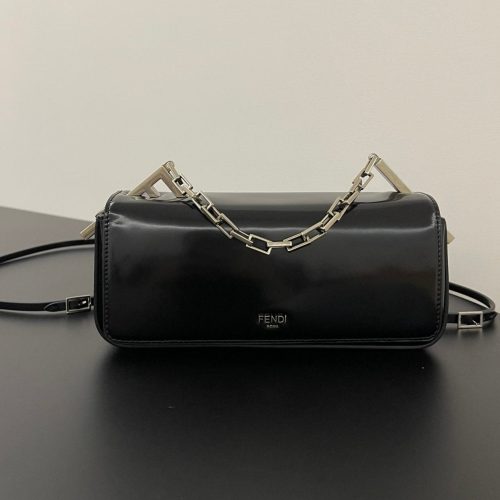 20230417_i1681731161_5641_0_jpg FendiI MINI FIRST SIGHT 23 BAG IN BLACK CALFSKIN WITH SILVER HARDWARE