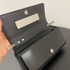 FendiI MINI FIRST SIGHT 23 BAG IN BLACK CALFSKIN WITH SILVER HARDWARE