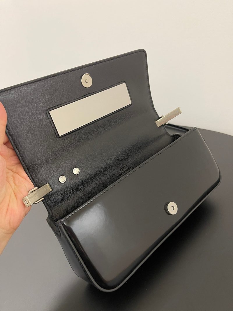 FendiI MINI FIRST SIGHT 23 BAG IN BLACK CALFSKIN WITH SILVER HARDWARE