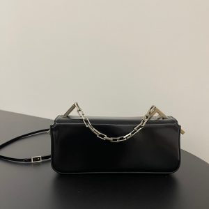 FendiI MINI FIRST SIGHT 23 BAG IN BLACK CALFSKIN WITH SILVER HARDWARE