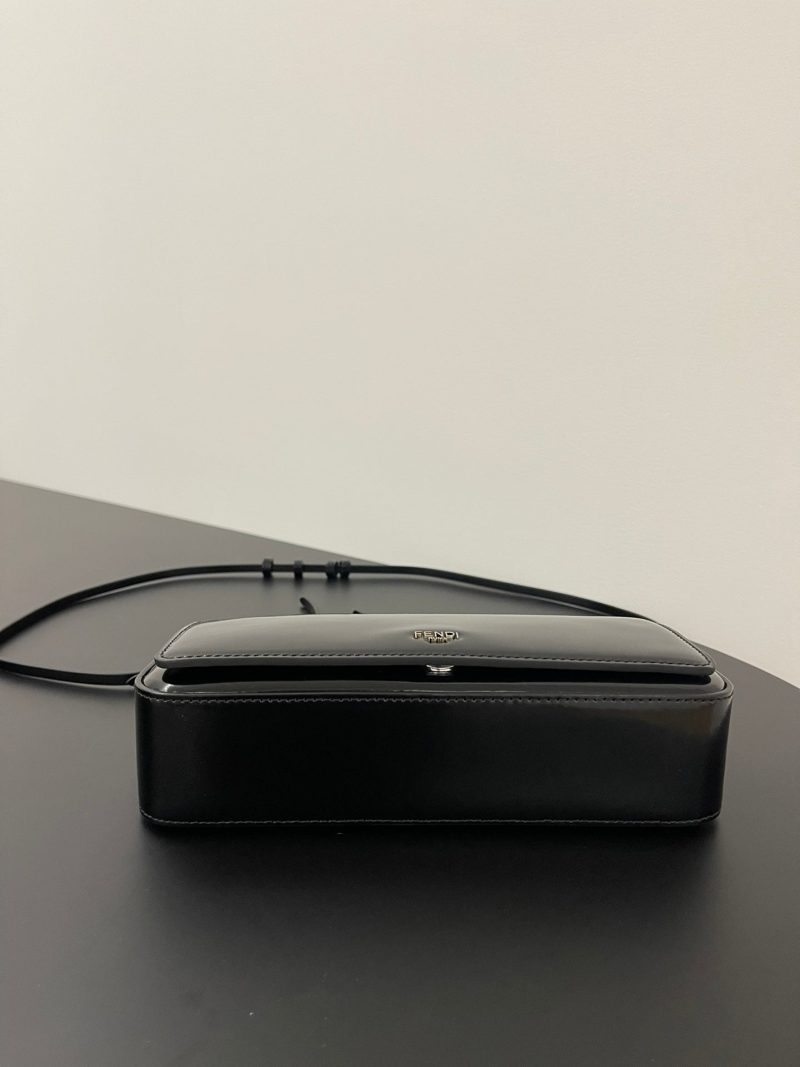 FendiI MINI FIRST SIGHT 23 BAG IN BLACK CALFSKIN WITH SILVER HARDWARE