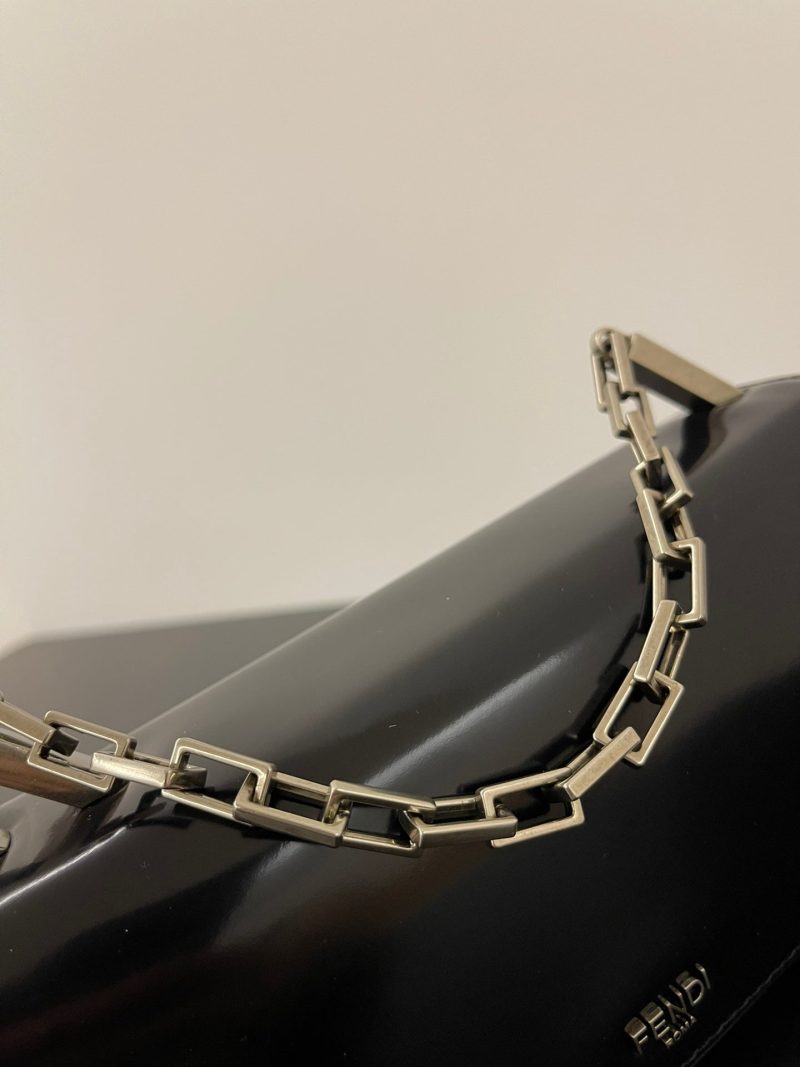 FendiI MINI FIRST SIGHT 23 BAG IN BLACK CALFSKIN WITH SILVER HARDWARE