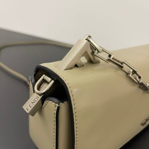 20230417_i1681731690_276_6_jpg FendiI MINI FIRST SIGHT 23 BAG IN ECRU BROWN CALFSKIN WITH SILVER HARDWARE