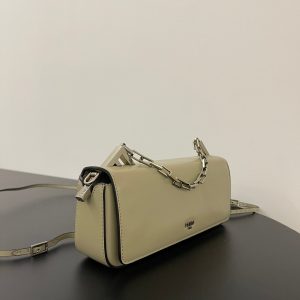 20230417_i1681731690_3203_1_jpg FendiI MINI FIRST SIGHT 23 BAG IN ECRU BROWN CALFSKIN WITH SILVER HARDWARE