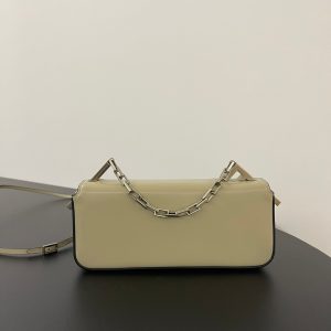 20230417_i1681731690_5133_2_jpg FendiI MINI FIRST SIGHT 23 BAG IN ECRU BROWN CALFSKIN WITH SILVER HARDWARE