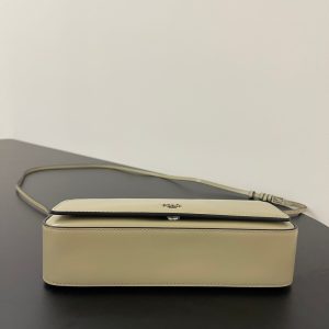 20230417_i1681731690_8878_4_jpg FendiI MINI FIRST SIGHT 23 BAG IN ECRU BROWN CALFSKIN WITH SILVER HARDWARE