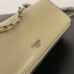 20230417_i1681731690_9734_7_jpg FendiI MINI FIRST SIGHT 23 BAG IN ECRU BROWN CALFSKIN WITH SILVER HARDWARE