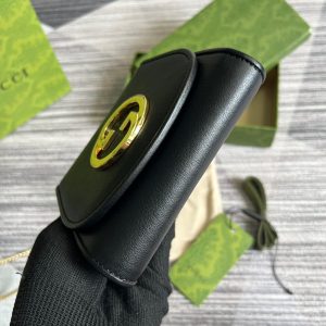 20230420_i1681996144_8767_3_jpg BLONDIE INTERLOCK MINI SHOULDER BAG 12 IN BLACK CALFSKIN GOLD CHAIN