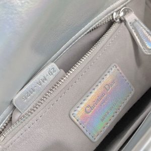 SMALL LADY 20 SILVER METALIC LAMBSKIN