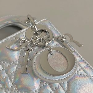 MICRO LADY 12 BAG IN SILVER LAMBSKIN