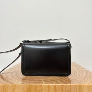 YSL Solferino Small Satchel Bag Black Silver Calfskin 339491