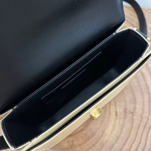 YSL Solferino Small Satchel Bag Black mix Beige Gold Calfskin 339470