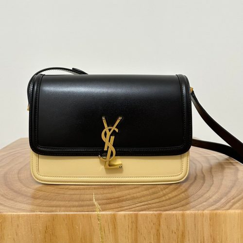 20230428_i1682659839_7716_0_jpg YSL Solferino Small Satchel Bag Black mix Beige Gold Calfskin 339470
