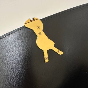 YSL Solferino Small Satchel Bag Black mix Beige Gold Calfskin 339470