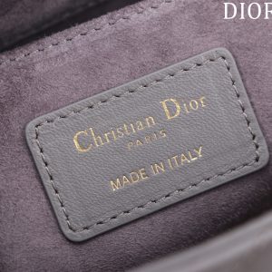 medium lady d-joy 26 grey lambskin