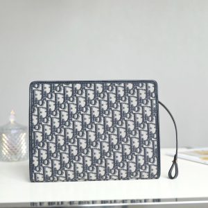 BOOK TOTE 26 IN BLUE OBLIQUE JACQUARD