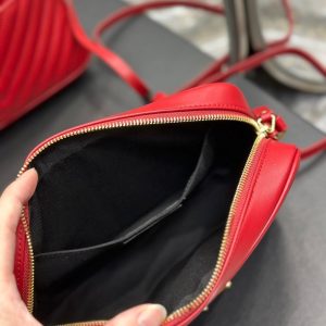 LOU CAMERA 23 RED LAMBSKIN GOLD HARDWARE