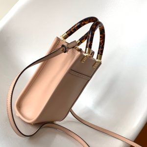 Fendi Mini Sunshine Shopper Bag 18 Peach Leather