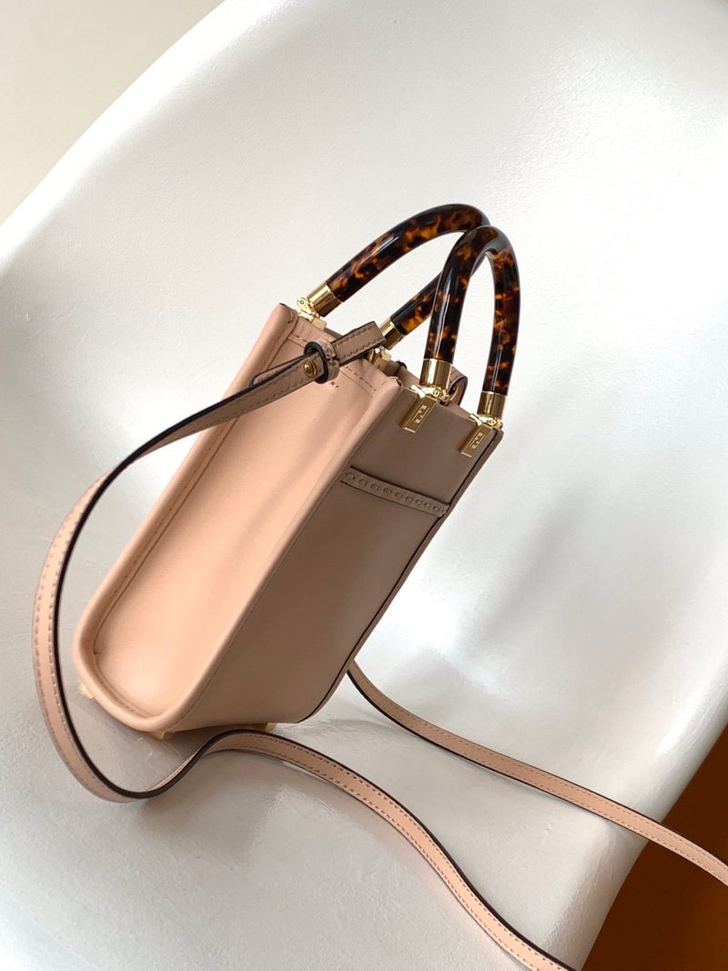 Fendi Mini Sunshine Shopper Bag 18 Peach Leather