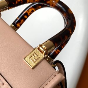 Fendi Mini Sunshine Shopper Bag 18 Peach Leather