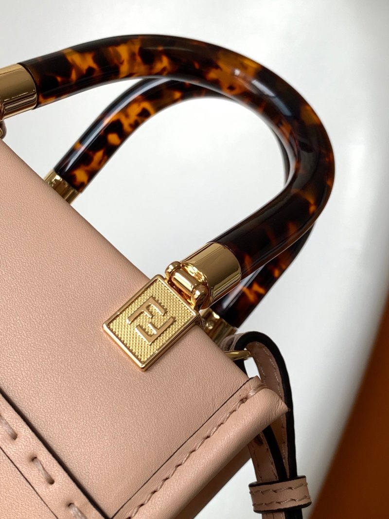 Fendi Mini Sunshine Shopper Bag 18 Peach Leather