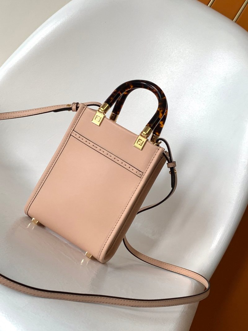 Fendi Mini Sunshine Shopper Bag 18 Peach Leather