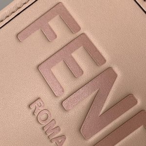 Fendi Mini Sunshine Shopper Bag 18 Peach Leather