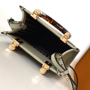 Fendi Mini Sunshine Shopper Bag 18 Light Grey Leather