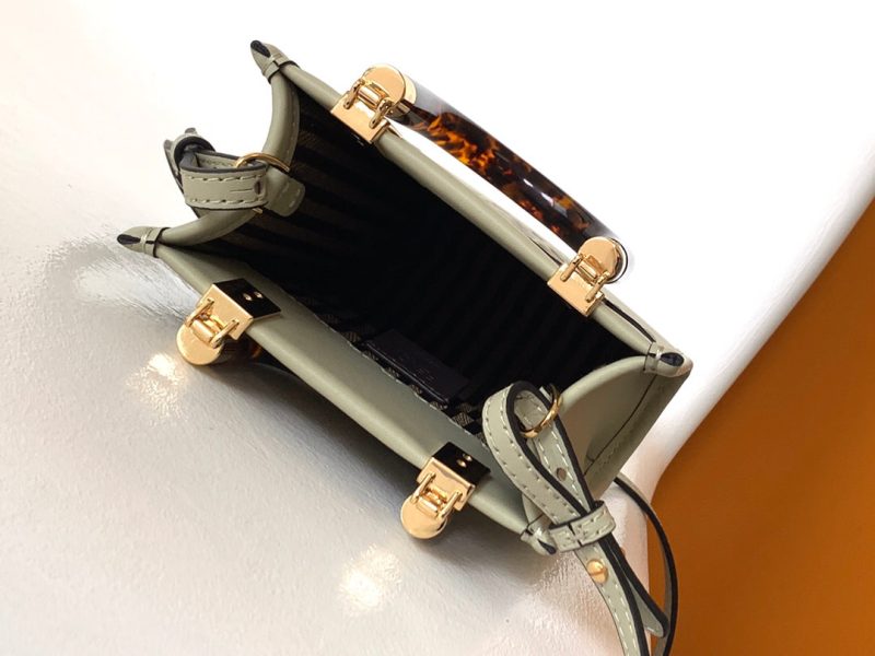 Fendi Mini Sunshine Shopper Bag 18 Light Grey Leather