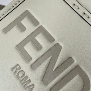 Fendi Mini Sunshine Shopper Bag 18 Light Grey Leather