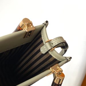 Fendi Mini Sunshine Shopper Bag 18 Light Grey Leather