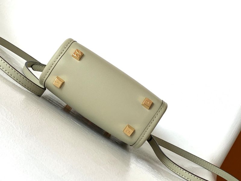 Fendi Mini Sunshine Shopper Bag 18 Light Grey Leather