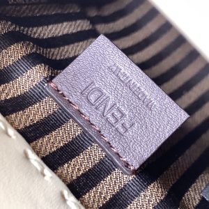 Fendi Mini Sunshine Shopper Bag 18 Light Grey Leather