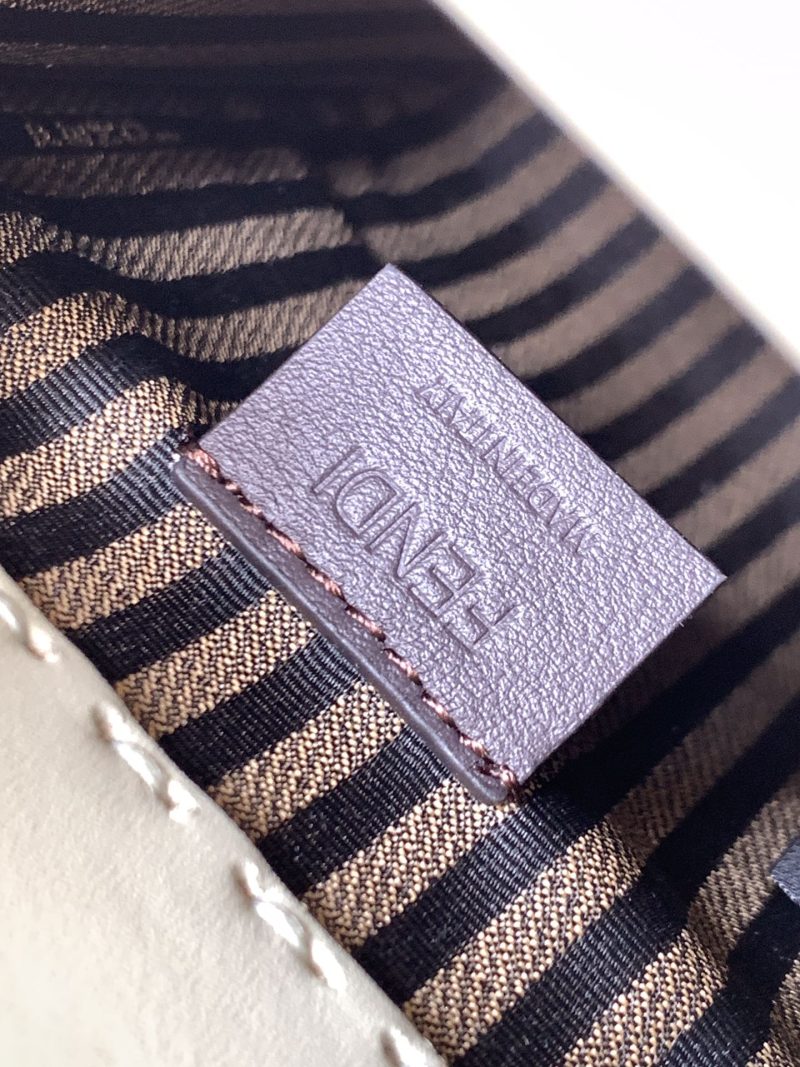 Fendi Mini Sunshine Shopper Bag 18 Light Grey Leather