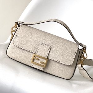 Fendi Baguette 27 Bag Beige Calfskin Ghw