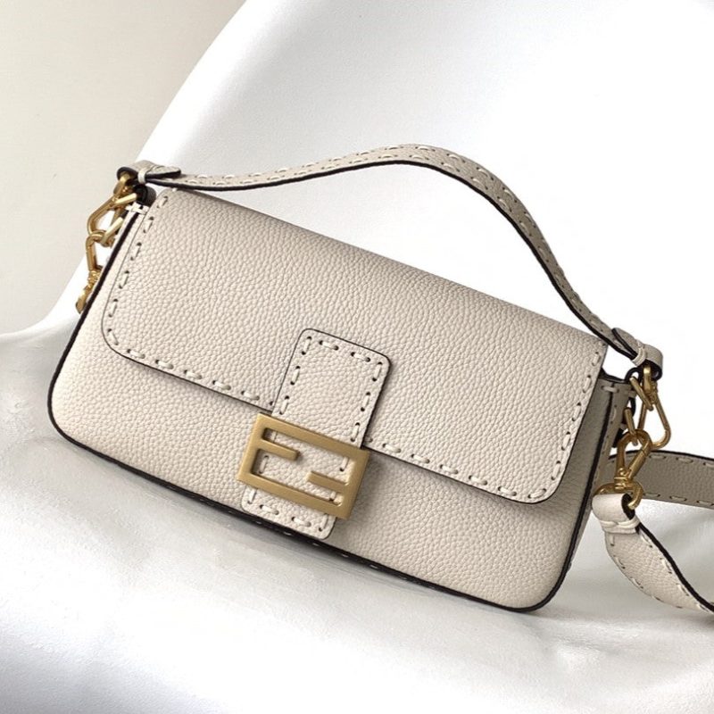 Fendi Baguette 27 Bag Beige Calfskin Ghw