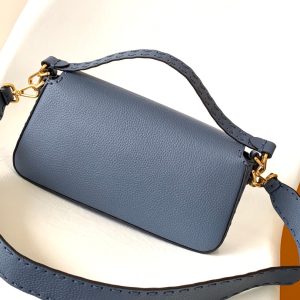 Fendi Baguette 27 Bag Blue Calfskin Ghw