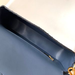 Fendi Baguette 27 Bag Blue Calfskin Ghw