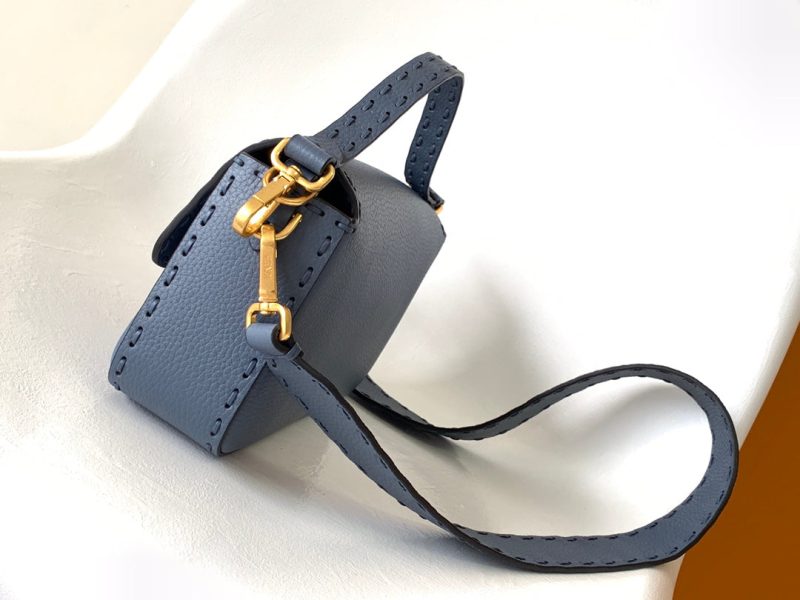 Fendi Baguette 27 Bag Blue Calfskin Ghw