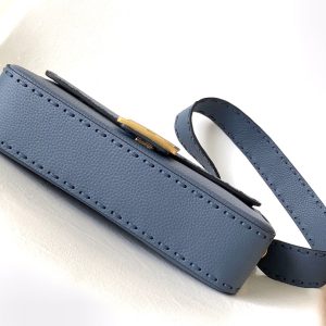 Fendi Baguette 27 Bag Blue Calfskin Ghw